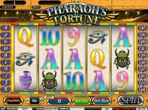 Pharaohs fortune fruit machine